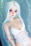 フルシリコン製ラブドール JY Doll 60cm ミニドール 冰梅(Bingmei)ヘッド 肌色＆眼球色＆メイク＆ウィッグ＆衣装は宣材写真と同じ