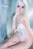 フルシリコン製ラブドール JY Doll 60cm ミニドール 冰梅(Bingmei)ヘッド 肌色＆眼球色＆メイク＆ウィッグ＆衣装は宣材写真と同じ