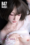 瞑り目 R47頭部 Real Girl (A工場製) ラブドール ボディー及びヘッド材質など選択可能 カスタマイズ可  157cm普通乳ボディがお勧め