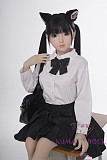 シリコン製頭部+TPEボディ ラブドール AXB Doll 140cm バスト中 GE15 (Momo)ヘッド 掲載画像のボディはリアルメイク付き