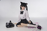 シリコン製頭部+TPEボディ ラブドール AXB Doll 140cm バスト中 GE15 (Momo)ヘッド 掲載画像のボディはリアルメイク付き