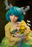 シリコン製頭部+TPEボディ ラブドール AXB Doll 新型120cm バスト平 A87 シリコンヘッド 掲載画像のボディはリアルメイク付き
