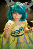 シリコン製頭部+TPEボディ ラブドール AXB Doll 新型120cm バスト平 A87 シリコンヘッド 掲載画像のボディはリアルメイク付き