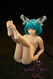 シリコン製頭部+TPEボディ ラブドール AXB Doll 新型120cm バスト平 A87 シリコンヘッド 掲載画像のボディはリアルメイク付き