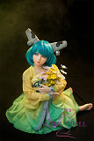 シリコン製頭部+TPEボディ ラブドール AXB Doll 新型120cm バスト平 A87 シリコンヘッド 掲載画像のボディはリアルメイク付き