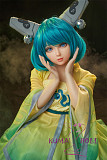 シリコン製頭部+TPEボディ ラブドール AXB Doll 新型120cm バスト平 A87 シリコンヘッド 掲載画像のボディはリアルメイク付き