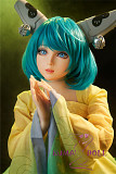 シリコン製頭部+TPEボディ ラブドール AXB Doll 新型120cm バスト平 A87 シリコンヘッド 掲載画像のボディはリアルメイク付き