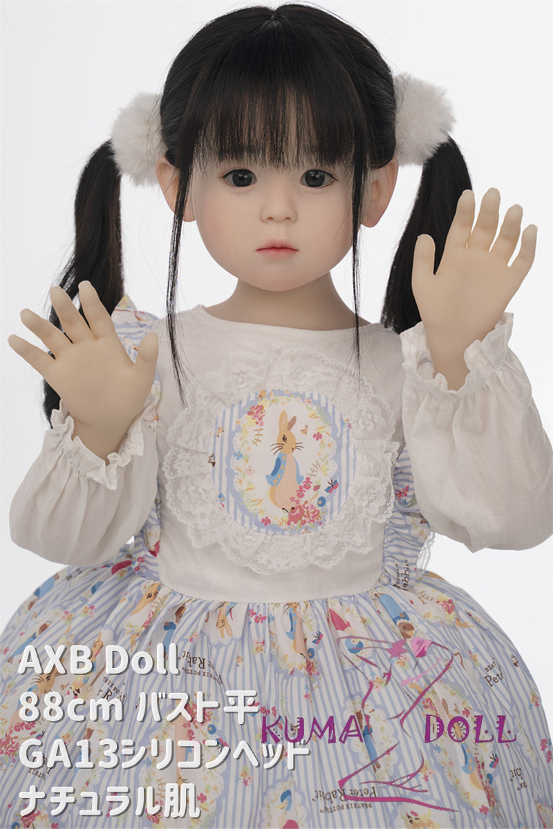 シリコン製頭部+TPEボディ ラブドール AXB Doll 88cm バスト平 #GA13ヘッド シリコンヘッド 掲載画像のボディはリアルメイク付き