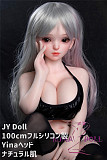 フルシリコン製ラブドール JY Doll 100cm ミニドール 伊娜(Yina)ヘッド 肌色＆眼球色＆メイク＆ウィッグは宣材写真と同じ
