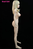シームレス 130cm 頭身一体化 Real Girl TPE製ラブドール  キキちゃん頭部 EVO骨格付き 宣材写真のヘッドは普通メイク