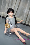 シリコン製頭部+TPEボディ ラブドール AXB Doll 新型120cm バスト平 GB05Rヘッド 掲載画像のボディはリアルメイク付き