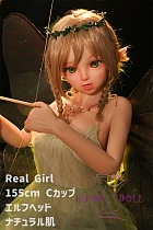 Real Girl ラブドール155cm Cカップ エルフヘッド カスタマイズ可能 シリコン材質頭部の口開閉機能選択可