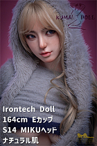 フルシリコン製ラブドール Irontech Doll 164cm Eカップ S14 MIKU ヘッド もふもふ そばかす付き