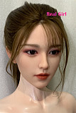 Real Girl P2ヘッド 高級シリコン製 可愛い 女性ヘッド 等身大ドールの頭 頭部単品 ヘッド単体 フィギュア M16ボルト採用 140-170CM身長適用 職人メイク 塗装済み