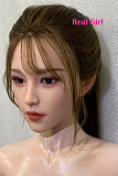 Real Girl P2ヘッド 高級シリコン製 可愛い 女性ヘッド 等身大ドールの頭 頭部単品 ヘッド単体 フィギュア M16ボルト採用 140-170CM身長適用 職人メイク 塗装済み
