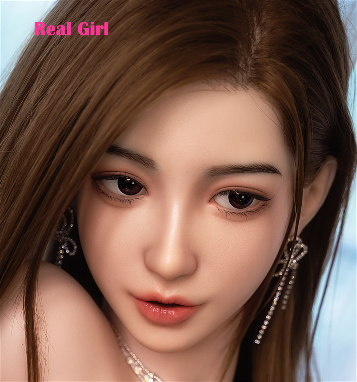 口開閉機能付き リアルな口腔無料 Real Girl D5ヘッド 軟質シリコン製 可愛い 女性ヘッド ラブドールの頭 頭部単品 ヘッド単体 M16ボルト採用 140-170CM身長適用 職人メイク 塗装済み