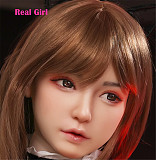 Real Girl D8ヘッド 軟質シリコン製 可愛い 女性ヘッド ラブドールの頭 頭部単品 ヘッド単体 M16ボルト採用 140-170CM身長適用 職人メイク 塗装済み 口開閉機能付き リアルな口腔構造