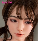 Real Girl D7ヘッド 軟質シリコン製 可愛い 女性ヘッド ラブドールの頭 頭部単品 ヘッド単体 M16ボルト採用 140-170CM身長適用 職人メイク 塗装済み 口開閉機能付き リアルな口腔構造