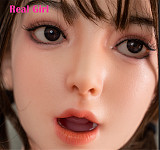 Real Girl D7ヘッド 軟質シリコン製 可愛い 女性ヘッド ラブドールの頭 頭部単品 ヘッド単体 M16ボルト採用 140-170CM身長適用 職人メイク 塗装済み 口開閉機能付き リアルな口腔構造