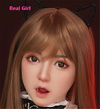 Real Girl D8ヘッド 軟質シリコン製 可愛い 女性ヘッド ラブドールの頭 頭部単品 ヘッド単体 M16ボルト採用 140-170CM身長適用 職人メイク 塗装済み 口開閉機能付き リアルな口腔構造