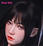 Real Girl D2ヘッド 軟質シリコン製 可愛い 女性ヘッド ラブドールの頭 頭部単品 ヘッド単体 M16ボルト採用 140-170CM身長適用 職人メイク 塗装済み 口開閉機能付き リアルな口腔構造無料