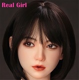 Real Girl D9ヘッド 軟質シリコン製 可愛い 女性ヘッド ラブドールの頭 頭部単品 ヘッド単体 M16ボルト採用 140-170CM身長適用 職人メイク 塗装済み 口開閉機能付き リアルな口腔構造