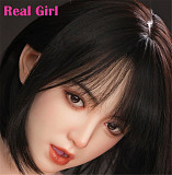 Real Girl D9ヘッド 軟質シリコン製 可愛い 女性ヘッド ラブドールの頭 頭部単品 ヘッド単体 M16ボルト採用 140-170CM身長適用 職人メイク 塗装済み 口開閉機能付き リアルな口腔構造