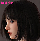 Real Girl D9ヘッド 軟質シリコン製 可愛い 女性ヘッド ラブドールの頭 頭部単品 ヘッド単体 M16ボルト採用 140-170CM身長適用 職人メイク 塗装済み 口開閉機能付き リアルな口腔構造