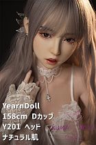 Yearndoll ラブドール 【進化版】 158cm Dカップ リアル皮膚メイク付き Y201 ヘッド 口開閉機能&オーラル&模擬口腔付き ダッチワイフ シリコン製ヘッド  等身大セックス人形