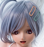 Real Girl アニメヘッド#1 軟質シリコン製 可愛い 女性ヘッド ラブドールの頭 頭部単品 ヘッド単体 M16ボルト採用 140-170CM身長適用 職人メイク 塗装済み 口開閉機能付き リアルな口腔構造 D工場製