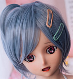 Real Girl アニメヘッド#1 軟質シリコン製 可愛い 女性ヘッド ラブドールの頭 頭部単品 ヘッド単体 M16ボルト採用 140-170CM身長適用 職人メイク 塗装済み 口開閉機能付き リアルな口腔構造 D工場製