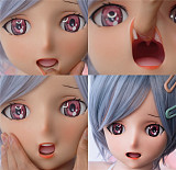 Real Girl アニメヘッド#1 軟質シリコン製 可愛い 女性ヘッド ラブドールの頭 頭部単品 ヘッド単体 M16ボルト採用 140-170CM身長適用 職人メイク 塗装済み 口開閉機能付き リアルな口腔構造 D工場製