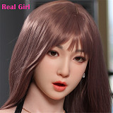 Real Girl D11ヘッド 軟質シリコン製 可愛い 女性ヘッド ラブドールの頭 頭部単品 ヘッド単体 M16ボルト採用 140-170CM身長適用 職人メイク 塗装済み 口開閉機能付き リアルな口腔構造無料