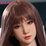 Real Girl D11ヘッド 軟質シリコン製 可愛い 女性ヘッド ラブドールの頭 頭部単品 ヘッド単体 M16ボルト採用 140-170CM身長適用 職人メイク 塗装済み 口開閉機能付き リアルな口腔構造無料