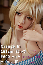 フルシリコン製 Orange In 161cm Eカップ #600ヘッド 軟質シリコン材質頭部 口開閉機能やリアル口腔が無料  ラブドール