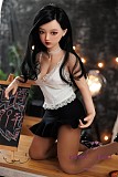 フルシリコン製ラブドール JYDOLL 123cm Bカップ 小怜梦（Xiaolianmeng）ヘッド 身体リアルメイク付き