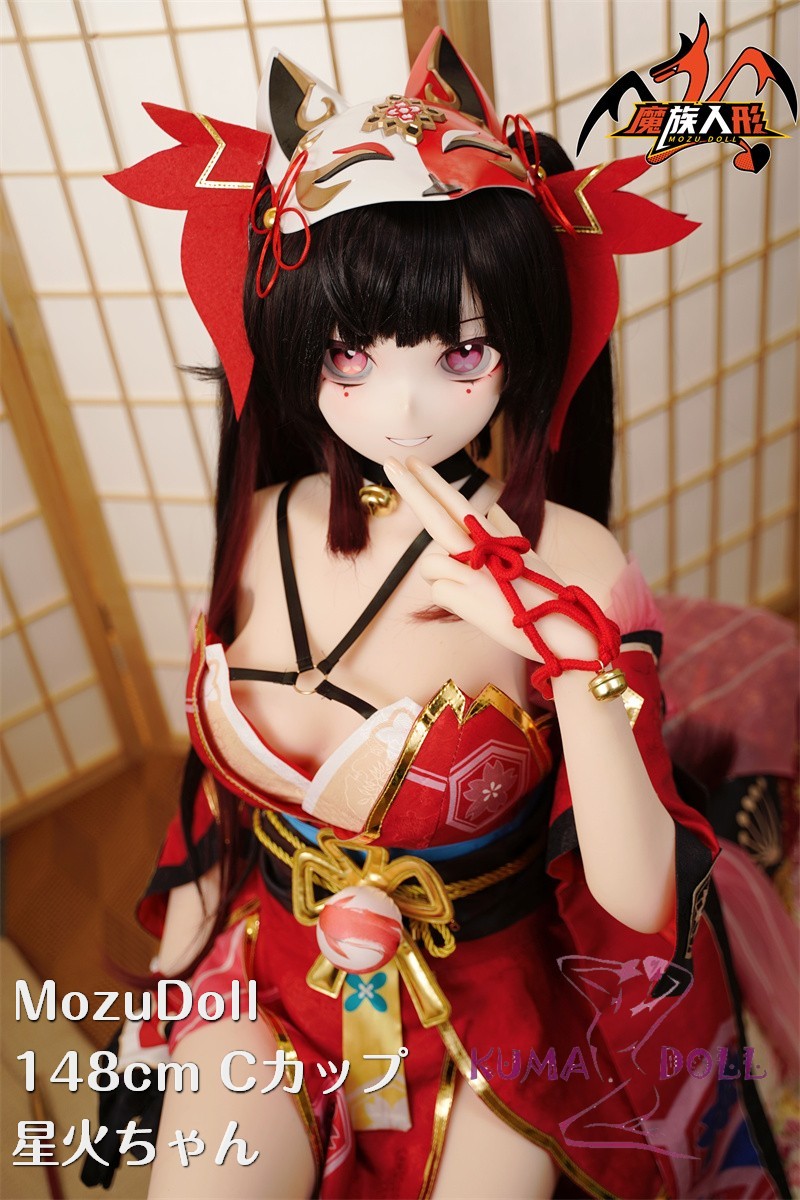 【新作 ヘッド二種類購入はお得く！】MOZU DOLL 148cm Cカップ 星火ちゃん（花火コス） シリコン製頭部 ビニール製頭部 TPE製ボディ 肌色＆眼球色＆メイク＆ウィッグ＆衣装は宣材写真と同じ