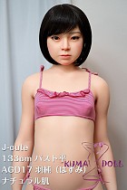 J-cute 133cm バスト平 AGD17 羽純（はずみ）ヘッド ラブドール ロり系 LL団 フルシリコン製 リアルドール ローズレッド下着