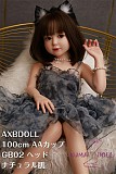 AXBDOLL 可愛い顔 フルシリコン製 GB02ヘッド+AT100-1ボディ ラブドール 新型100cm AAカップ 掲載画像のボディはリアルメイク付き