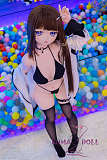 アニメドール ソフトビニール製ヘッド+TPE製ボディ WM Dolls 140cm Bカップ Y011ヘッド 黒ビキニ