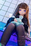 アニメドール ソフトビニール製ヘッド+TPE製ボディ WM Dolls 140cm Bカップ Y011ヘッド 黒ビキニ