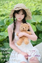 FANREAL 153cm Bカップ  F9-茉（Mo） リアルメイク付き フルシリコン製ラブドール ノースリーブトップス