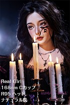 Real Girl (A工場製)ラブドール 168cm普通乳 R95ヘッド 暗黒風 掲載画像はフルシリコン製 ボディー及びヘッド材質など選択可能 カスタマイズ可