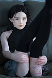 フルシリコン製ラブドール WAXDOLL 142cm 貧乳 GD13ヘッド リアルメイク付き コクチョウ