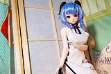Mini Doll ミニドール セックス可能 60cm普通乳フルシリコン 甘羽 ヘッド 身長選択可能 白いチャイナドレス レディ
