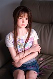 フルシリコン製ラブドール WAXDOLL 142cm 貧乳 GD06ヘッド リアルメイク付き そばかすある少女 可愛い