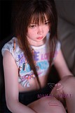 フルシリコン製ラブドール WAXDOLL 142cm 貧乳 GD06ヘッド リアルメイク付き そばかすある少女 可愛い