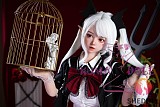 【超擬真の肌テクスチャ選択可】SHEDOLL 148cm Dカップ 朵朵（DuoDuo）2.0 ヘッド ラブドール ボディー材質など選択可 掲載画像はシリコンヘッド＋TPE製ボディ 小悪魔 白髪