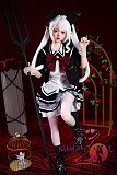 【超擬真の肌テクスチャ選択可】SHEDOLL 148cm Dカップ 朵朵（DuoDuo）2.0 ヘッド ラブドール ボディー材質など選択可 掲載画像はシリコンヘッド＋TPE製ボディ 小悪魔 白髪