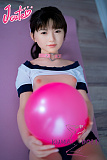 J-cute 133cm バスト平 AGD07 唯（ゆい）ヘッド ピンクボール 植毛タイプ ラブドール LL団 可愛い フルシリコン製 リアルドール